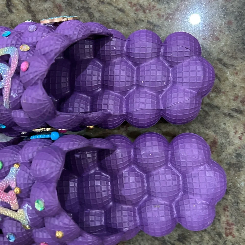 Purple Bubble Slides with Decorative Charms - Picture 7 of 7